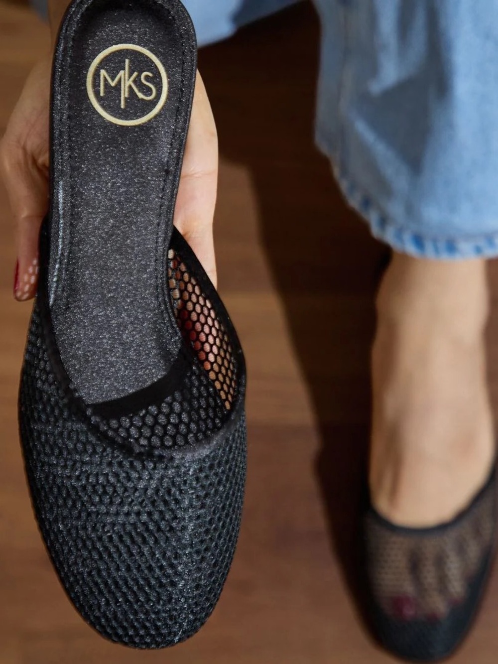 🖤✨ Makers Shoes LEVI Black Mesh Mules Size 6, 7, 9